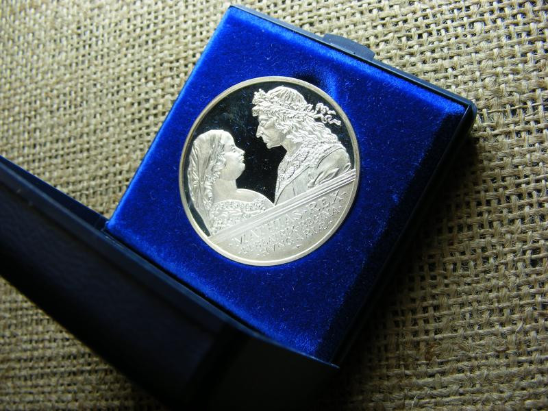 Dísztokos, 1990, Mátyás, ezüst PP 500 forint