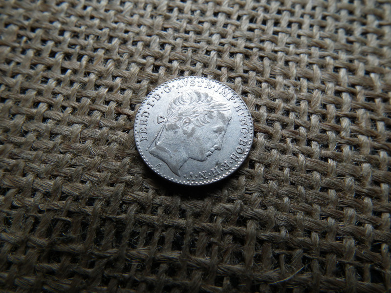 V. Ferdinánd ezüst 3 krajcár 1848 A , Bécs 