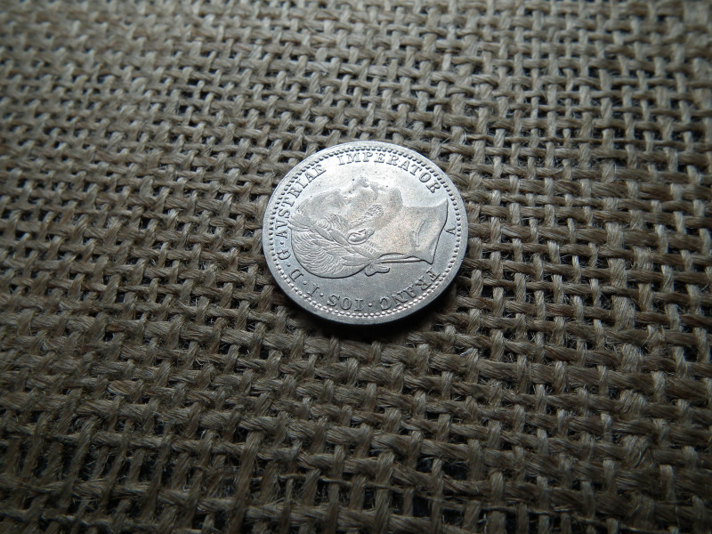 Ferenc József , ezüst 1/4 Florin 1862 A , Bécs 