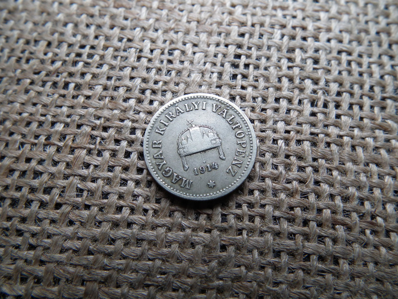 10 fillér 1914 KB , Alpakka , RR ! Nagyon ritka ! 