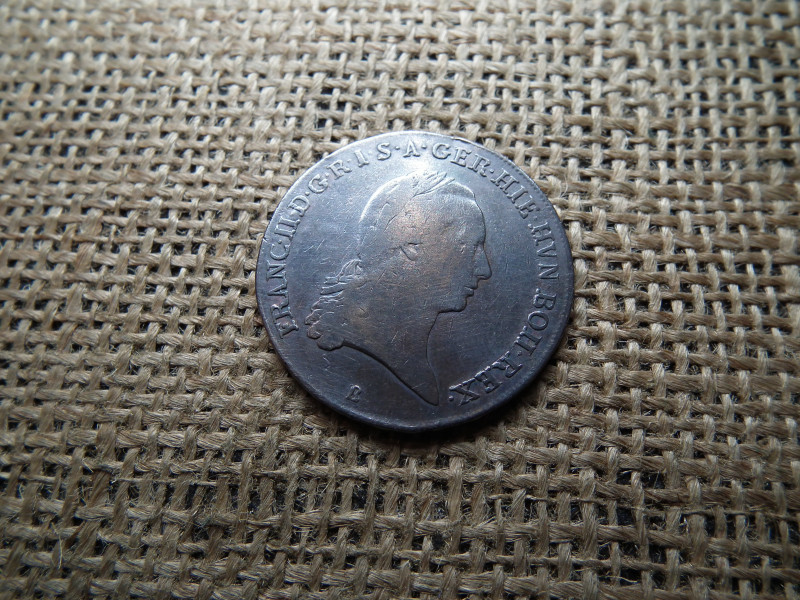 II. Ferenc , ezüst 1/2 tallér 1794 B , Körmöcbánya ! Fül nyom a peremen 