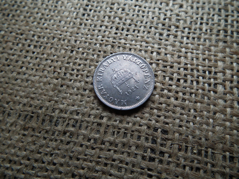 20 fillér 1921 KB , gyönyörű vas ! Így ritka 