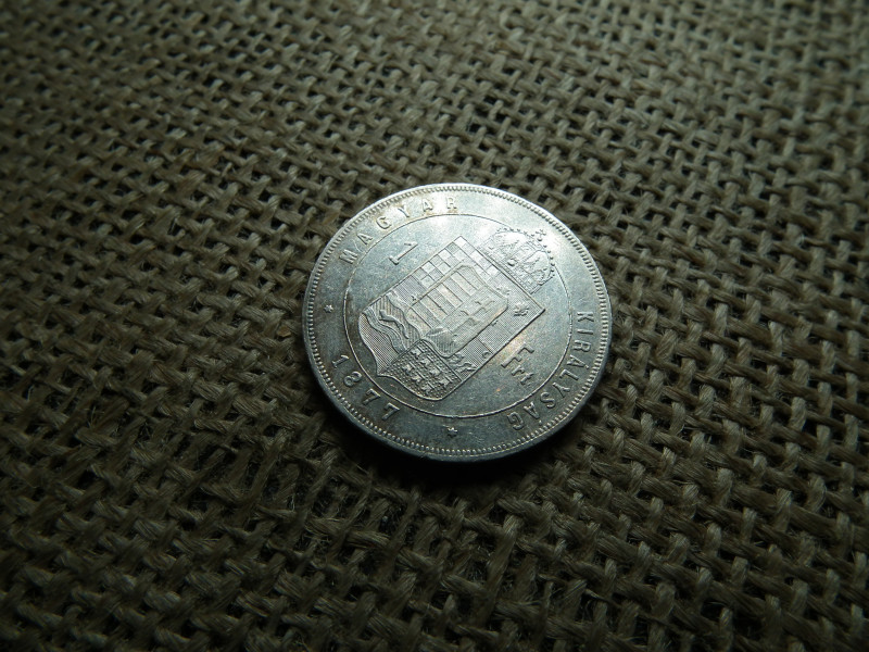 Ferenc József , ezüst 1 forint 1877 KB , Körmöcbánya 