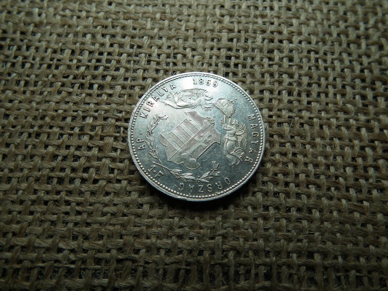 Ferenc József , ezüst 1 forint 1869 KB , Körmöcbánya 