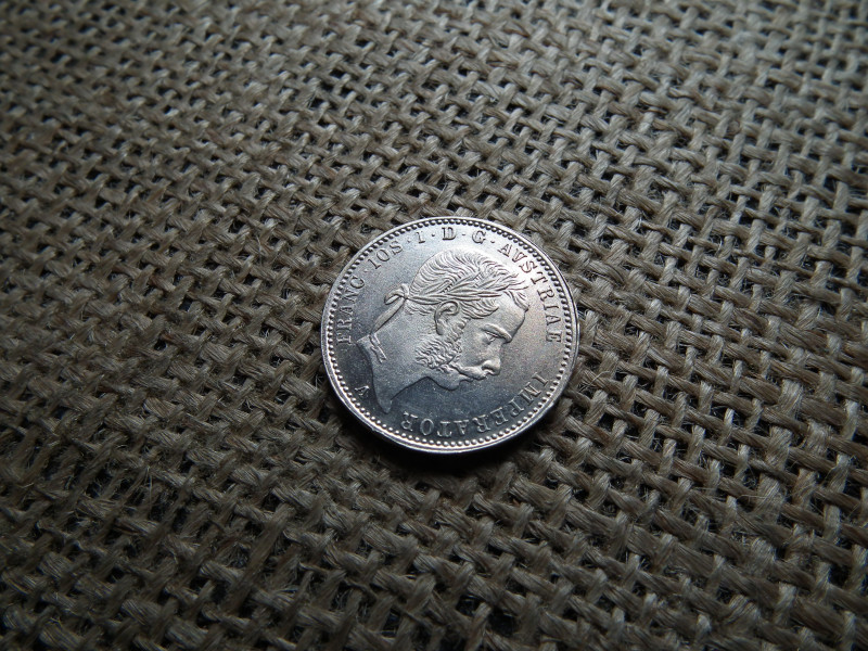 Ezüst 1/4 florin 1868 A , nagyon ritka , extra 