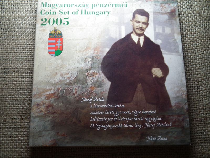 Dísztokos forgalmi sor 2005 PP , József Attila 10 forint 