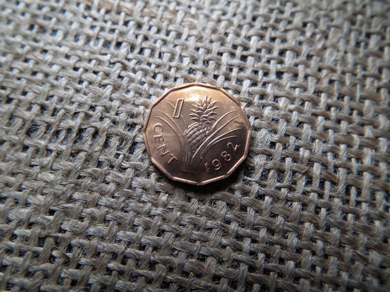 Szváziföld 1 cent 1982  , verdefényes  - Sobhuza II 