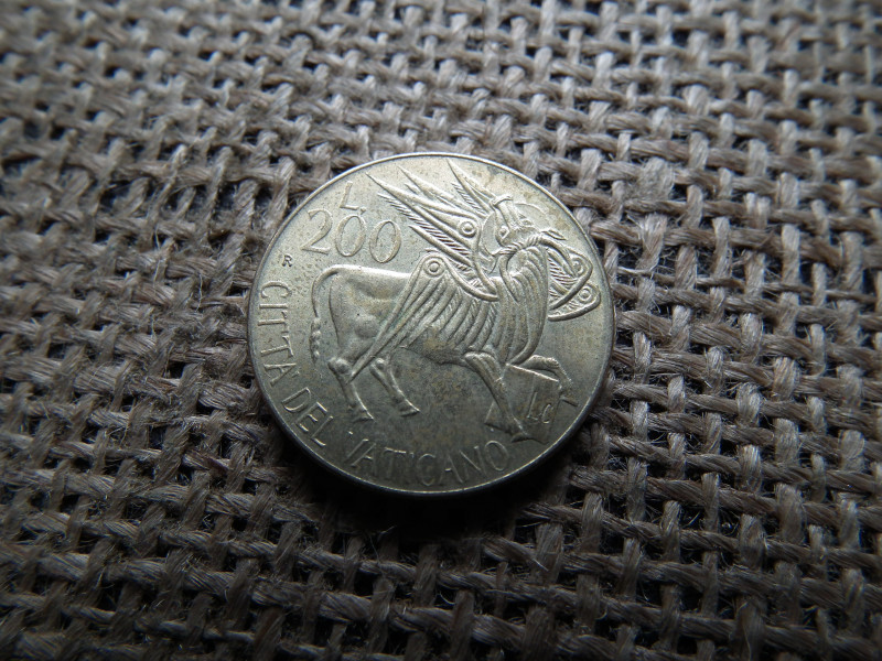 Vatikán , 200 lira 1985 , líra , lire - II. János Pál evangélista, Lukács