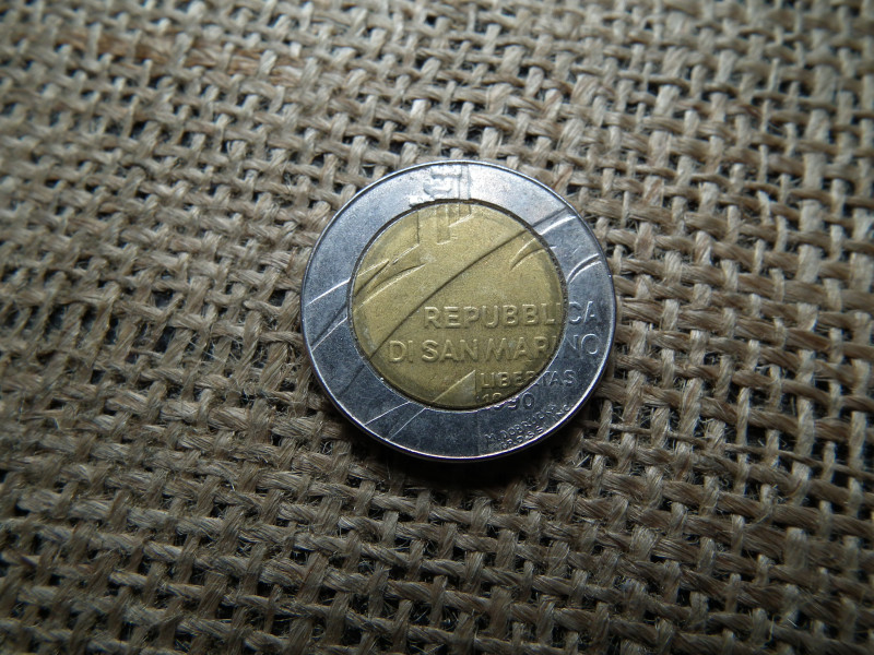 San Marino 500 lira 1990 , lire , líra A Köztársaság és a világ