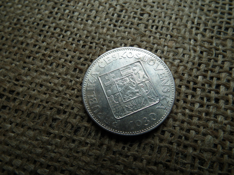 Csehszlovákia , ezüst 10 korona 1930 , Korun 