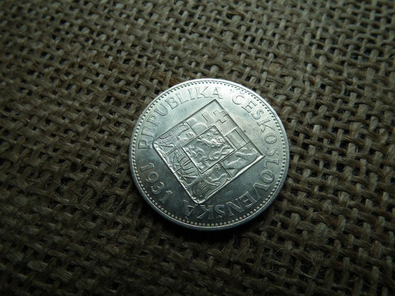 Csehszlovákia , ezüst 10 korona 1931 , Korun 