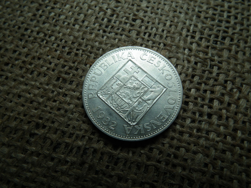 Csehszlovákia , ezüst 10 korona 1932 , Korun 