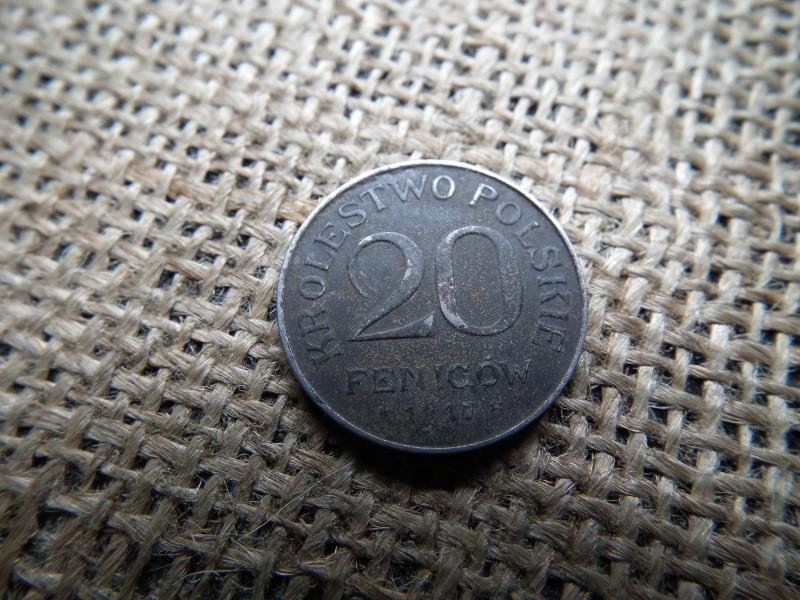 Lengyelország 20 pfenigov 1917 , 20 Fenigów 