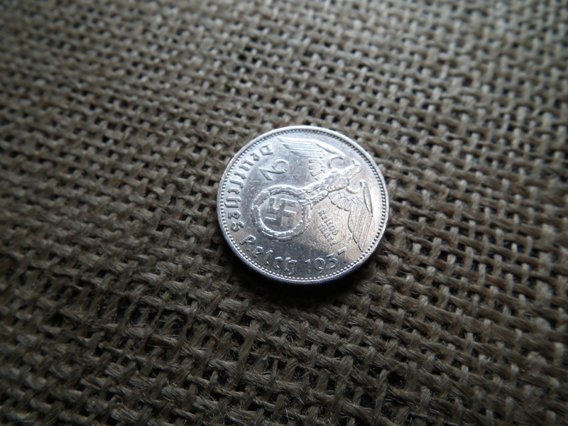Birodalmi , ezüst 2 márka 1937 A  , Horogkeresztes 