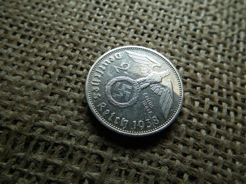 Birodalmi , ezüst 2 márka 1938 A , Horogkeresztes 