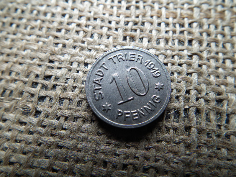 10 pfennig 1919 , Trier városa ( Rajna porosz tartomány )