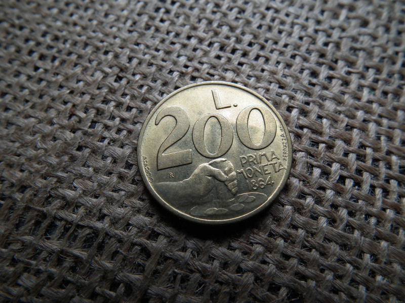 San Marino 200 lira 1991  , lire , líra , első érme