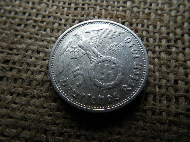 Birodalmi , ezüst 5 márka 1936 G