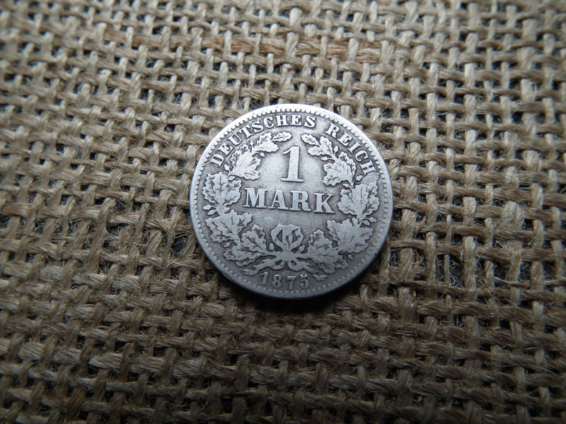 Birodalmi , ezüst 1 márka 1875 J , mark 