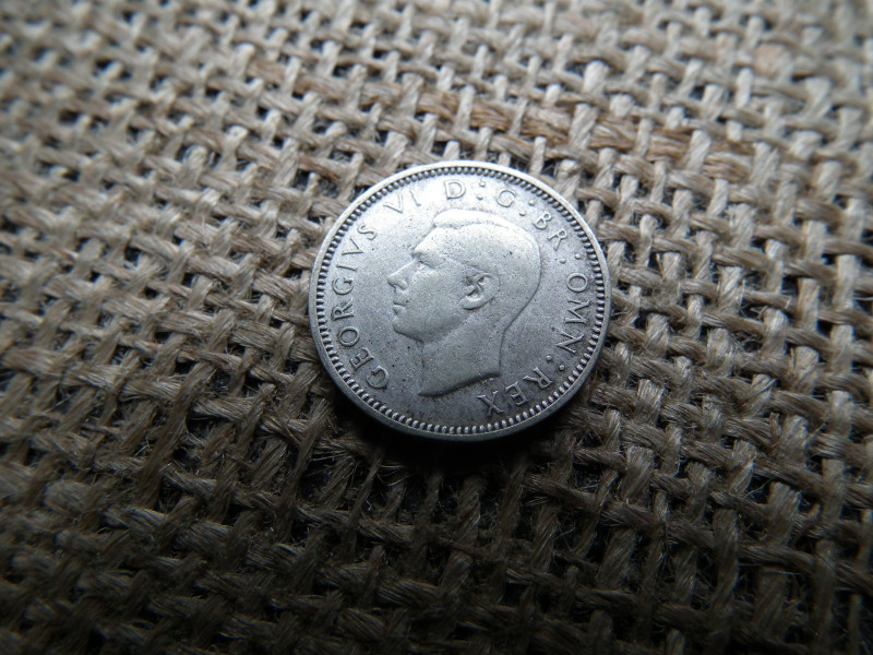 Anglia , ezüst 6 pence 1941 