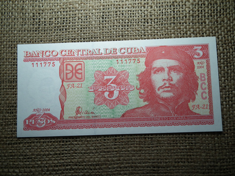 Kuba 3 pesos 2004 UNC , C1