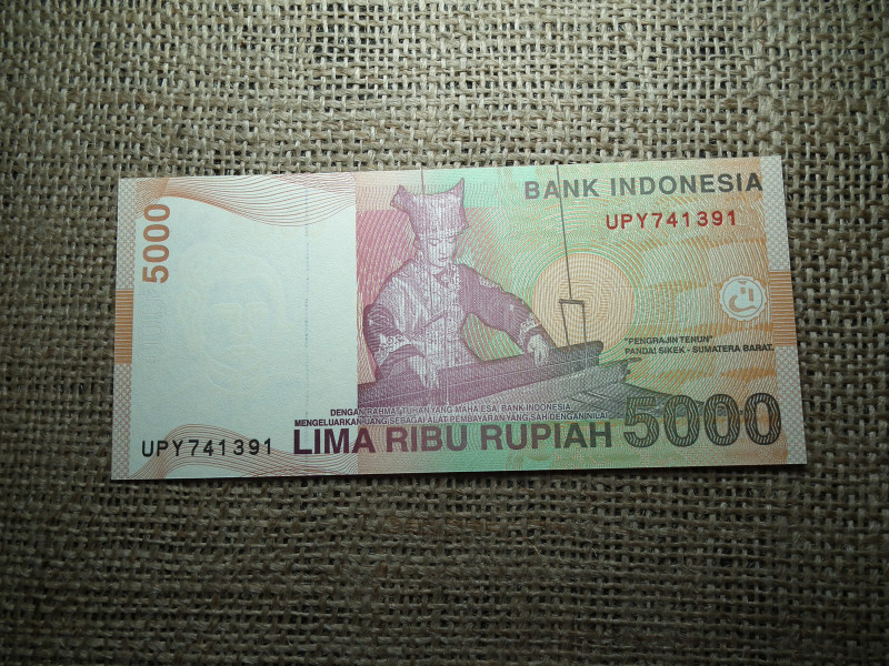 Indonézia 5000 rupiah 2014 UNC , C1