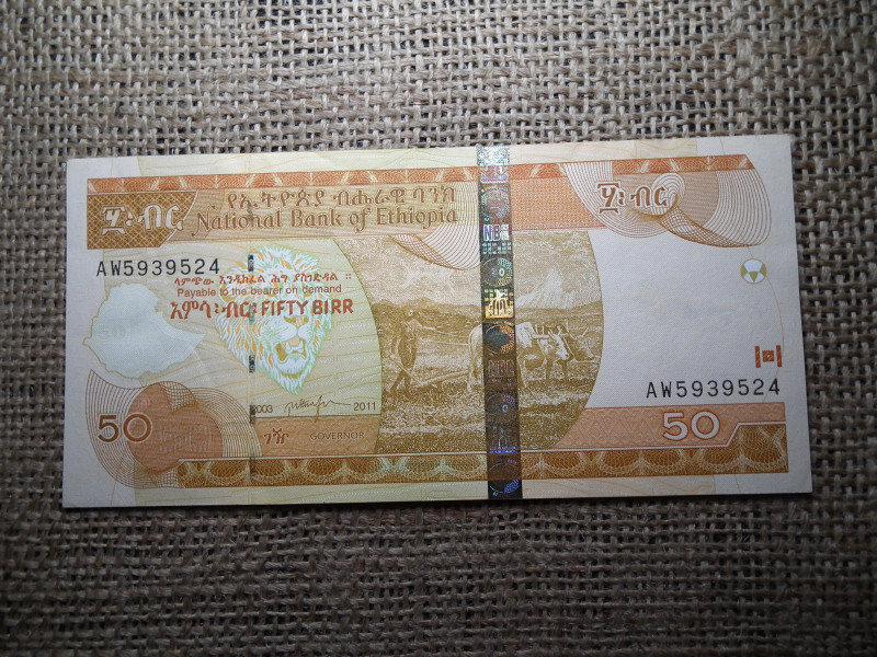 Etiópia 50 birr 2011 UNC , C1
