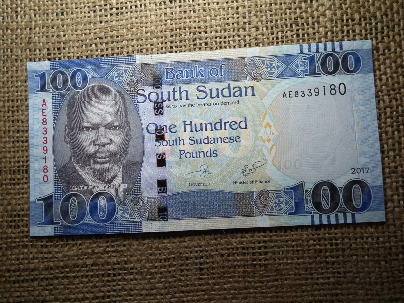 Szudán 100 pounds 2017 , font , UNC , C1