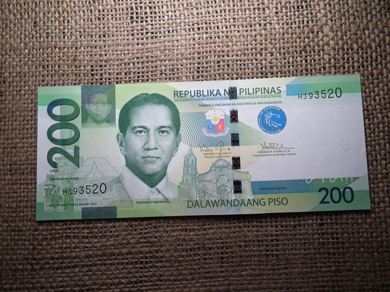 Fülöp - Szigetek , Philipinas , 200 piso 2010 UNC , C1