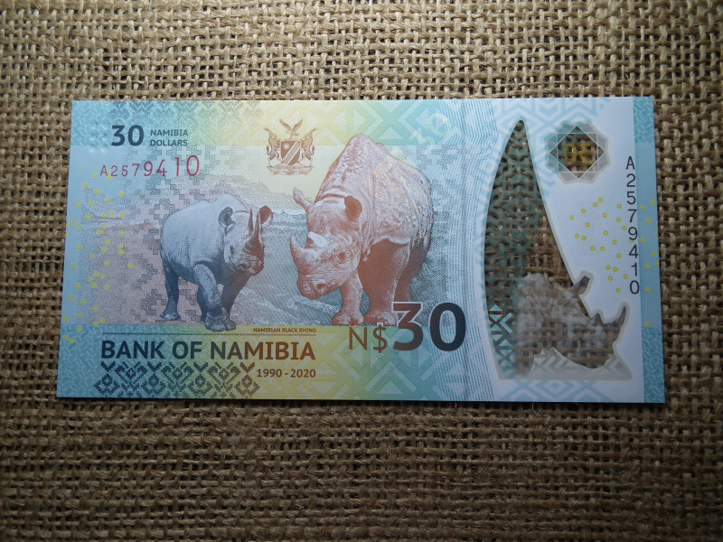 Namíbia 30 dollars 2020 , dollár , UNC , C1