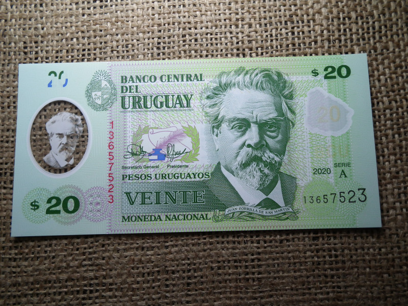 Uruguay 20 pesos 2020 UNC , C1
