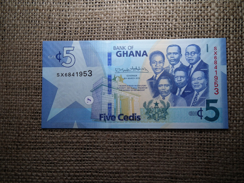 Ghana 5 cedis 2019 UNC , C1
