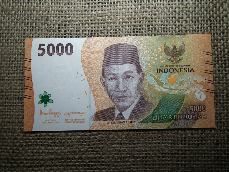 Indonézia 5000 rupiah 2022 UNC , C1