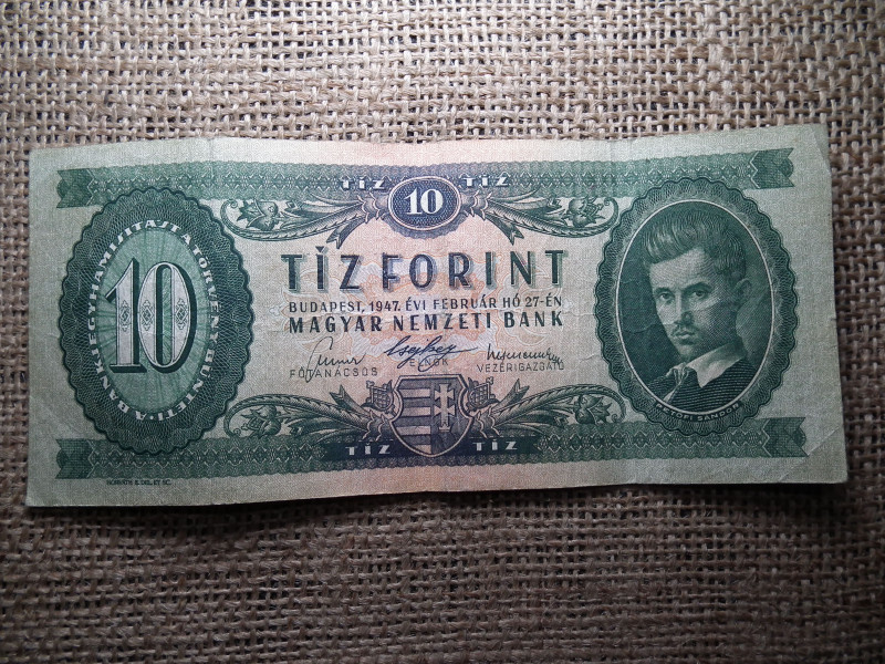 10 forint 1947 , szép , erős papír , ritka 