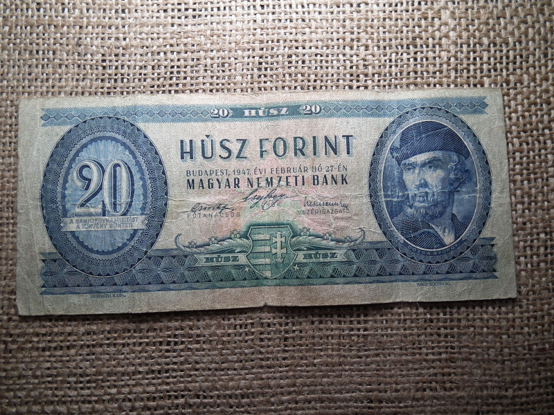 20 forint 1947 , nagyon ritka , szép