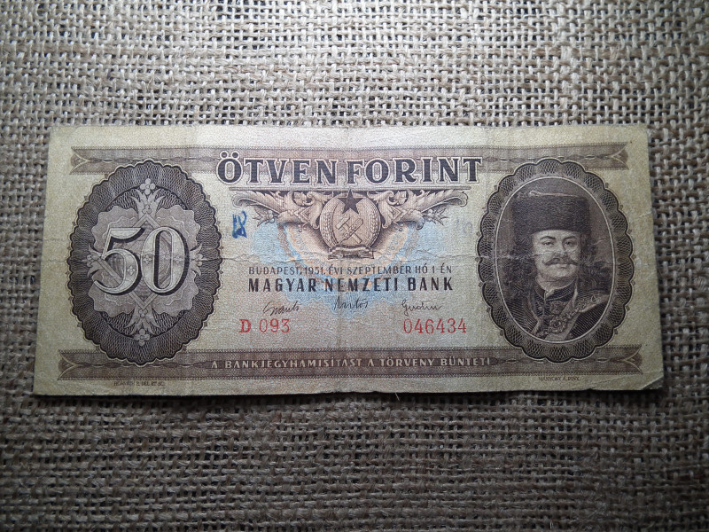 50 forint 1951 , Rákosi címer , ritka 