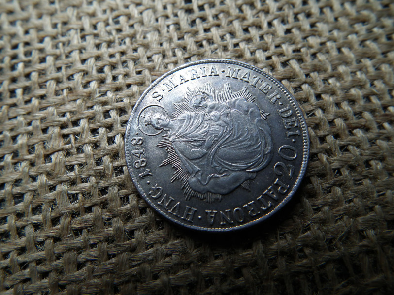 Ferdinánd , ezüst 20 krajcár 1848 B , extra