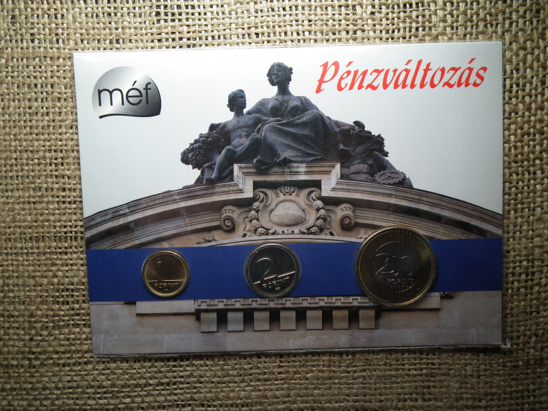Pénzváltozás bliszter méf  1 , 2 , 200 Forint 2009 , 2007 - RITKA - eredeti bliszter
