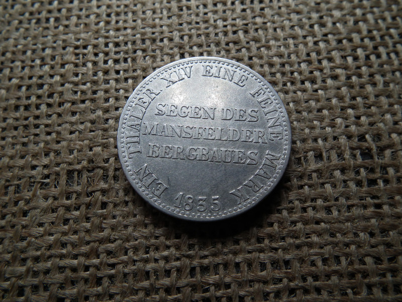 Porosz , ezüst 1 tallér 1835  - III. Frigyes Vilmos bányászati tallér , thaler