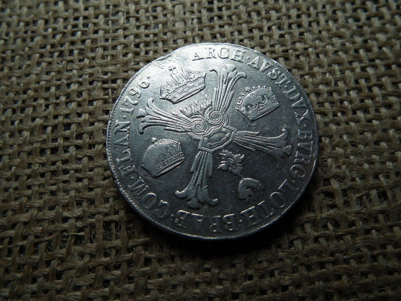 Ferenc , ezüst tallér 1796 M , sérült perem ! Milánó , thaler