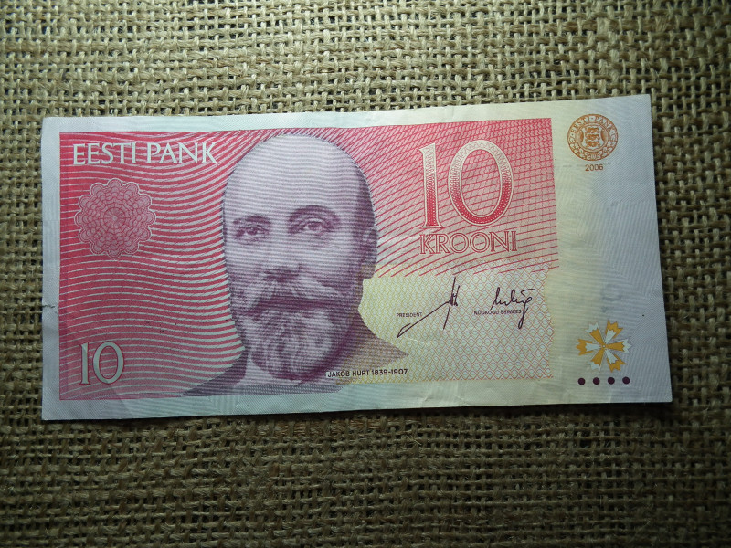 Észtország , 10 korona 2006 , krooni