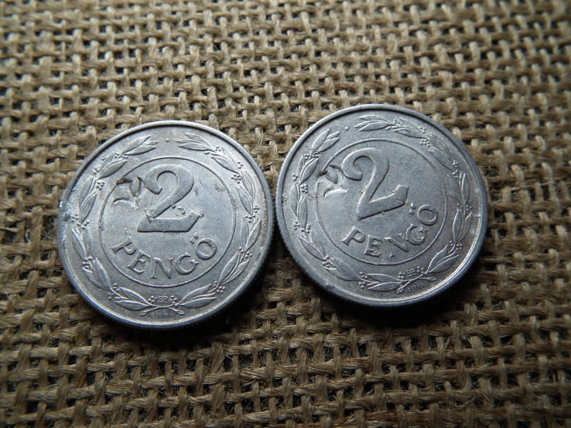 2 pengő 1941 , sarló kalapács beütéssel , ellen-jeggyel  ár/db 