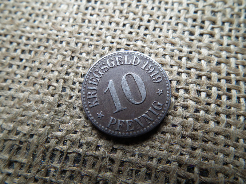 Kassel városa 10 pfennig 1919 - Cassel