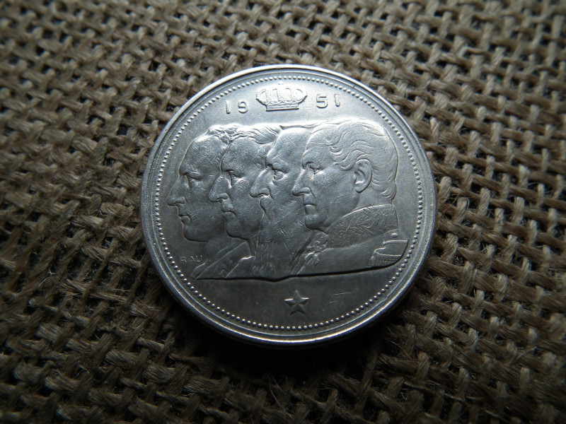 Belgium , ezüst 100 frank 1951