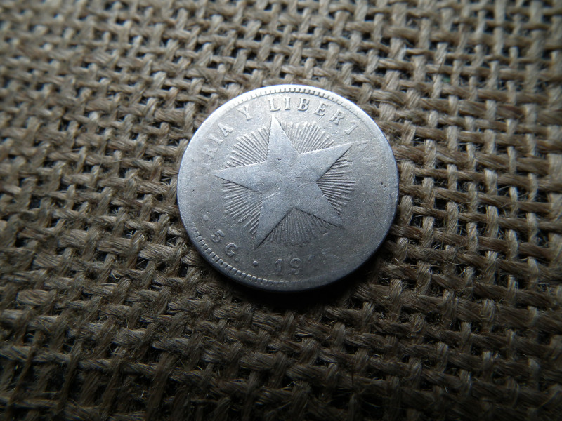 Kuba ezüst  20 centavos 1915