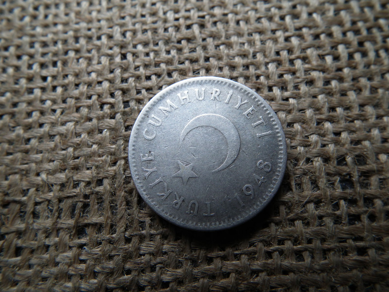 Törökország , ezüst 1 lira 1948