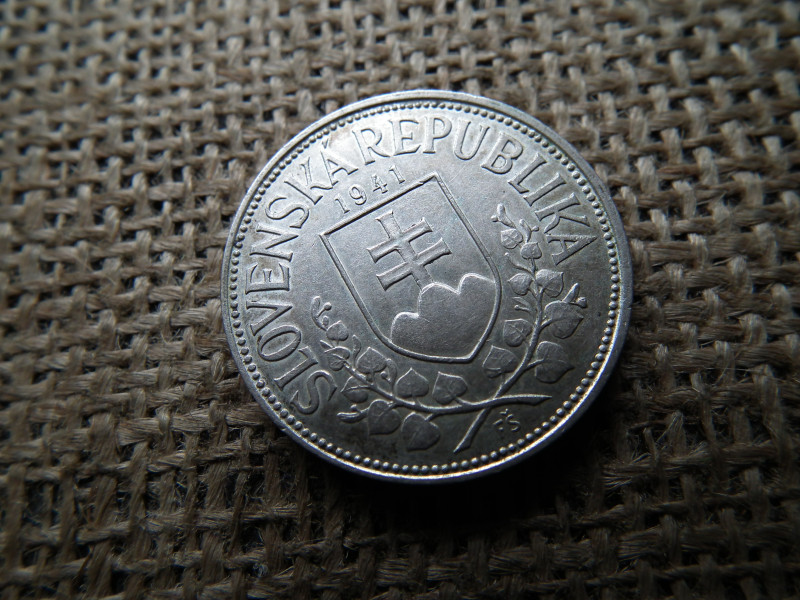 Szlovákia ezüst 20 korun 1941 , korona , Szent Cirill és Szent Metód