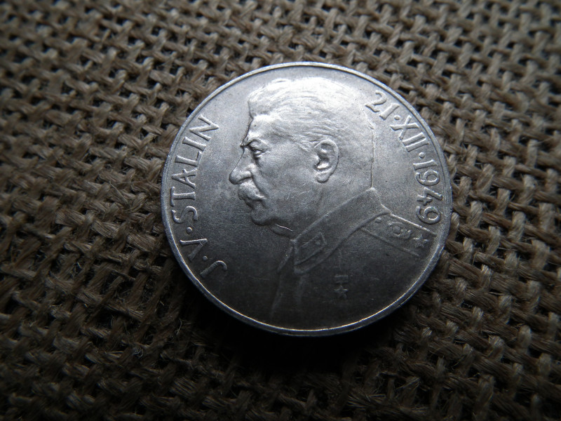 Csehszlovákia , ezüst 100 korona 1949 ,  korun  , Joszif V. Sztálin