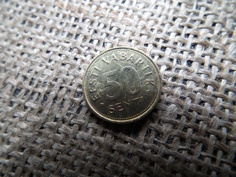 Észtország 50 senti 1992  , verdefényes