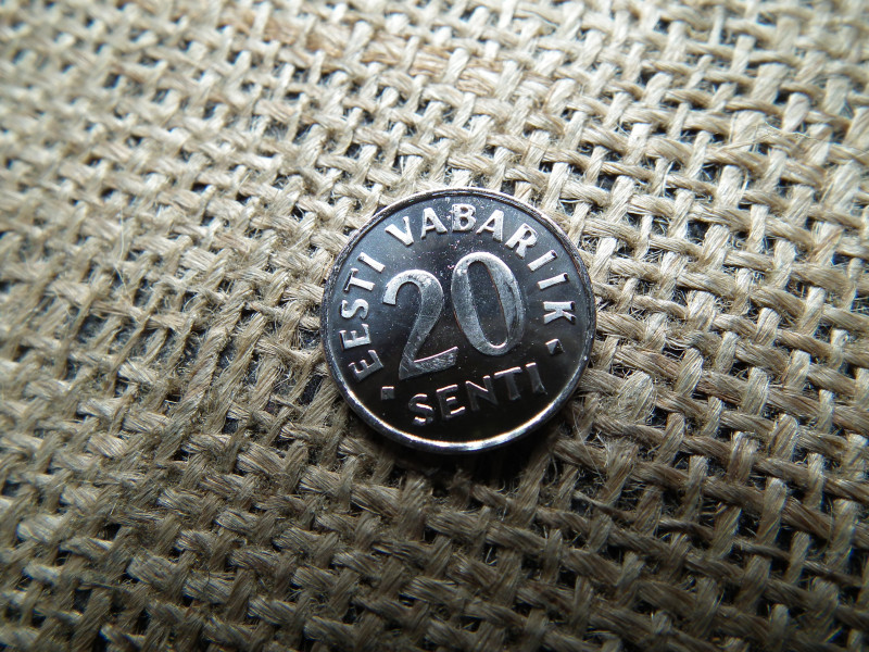 Észtország 20 senti 2003 , verdefényes